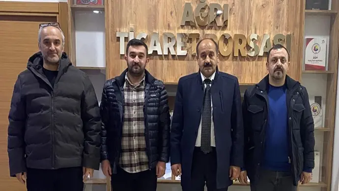 BAŞKAN MEHMET NURİ SAMANCI `DAN AĞRI TİCARET BORSASI BAŞKANI ÖMER YILDIRIM VE MECLİS BAŞKANI ASLAN`A ZİYARET