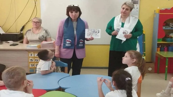 «Единая Россия» рассказала детям Губкинского (ЯНАО) о безопасном поведении на улице зимой